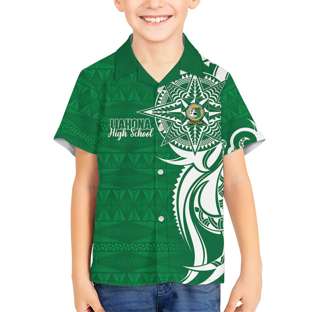 Personalised Liahona - Saineha High School Hawaiian Shirt Tongan Ngatu Pattern - Polynesian Pride