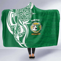 Personalised Liahona - Saineha High School Hooded Blanket Tongan Ngatu Pattern - Polynesian Pride