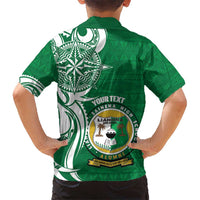 Personalised Liahona - Saineha High School Kid Hawaiian Shirt Tongan Ngatu Pattern - Polynesian Pride