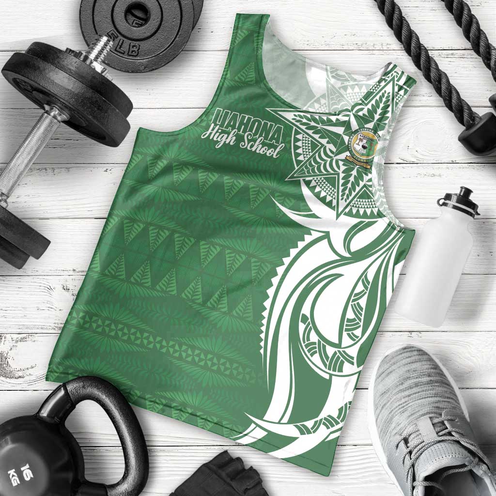 Personalised Liahona - Saineha High School Men Tank Top Tongan Ngatu Pattern - Polynesian Pride