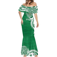 Personalised Liahona - Saineha High School Mermaid Dress Tongan Ngatu Pattern - Polynesian Pride