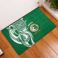 Personalised Liahona - Saineha High School Rubber Doormat Tongan Ngatu Pattern - Polynesian Pride