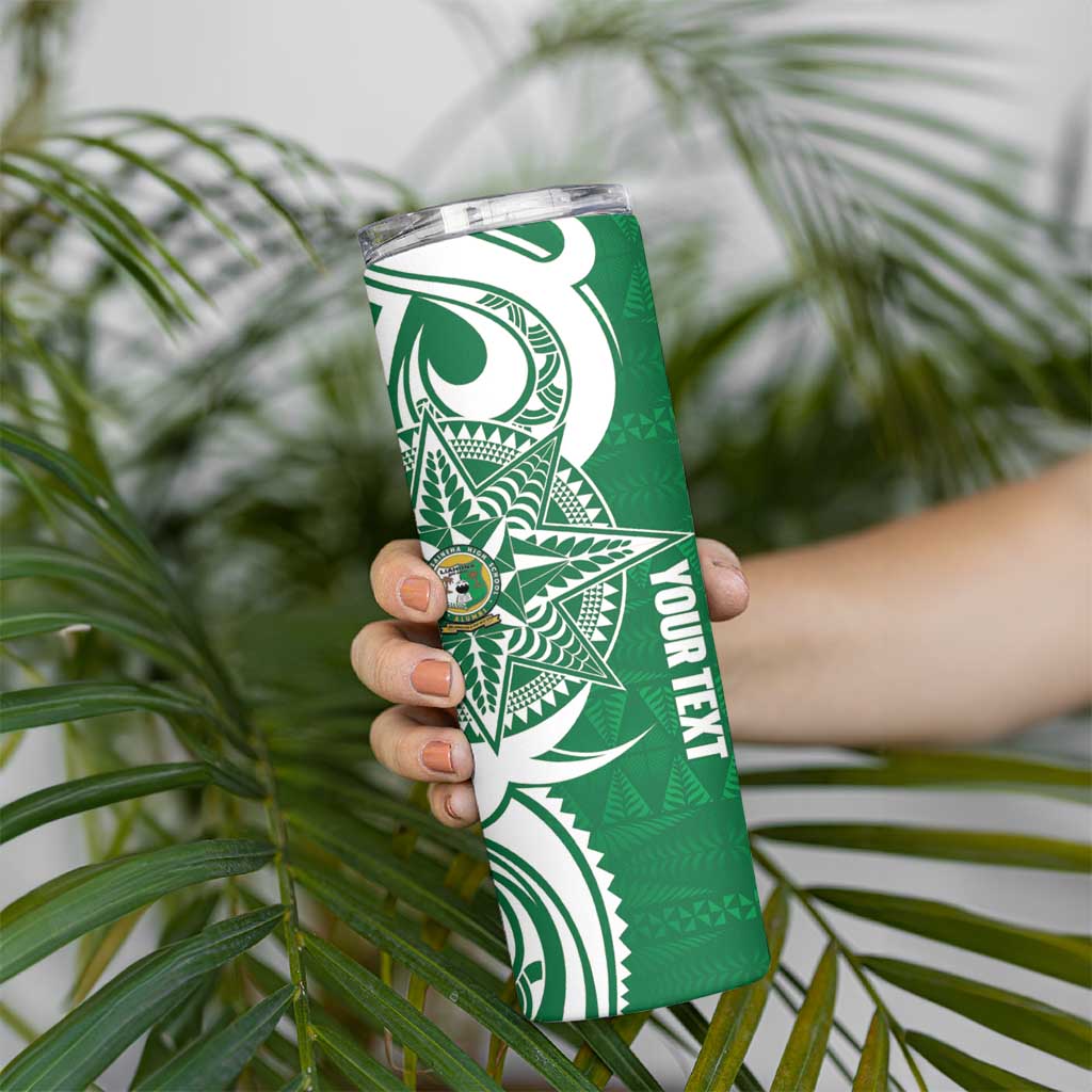 Personalised Liahona - Saineha High School Skinny Tumbler Tongan Ngatu Pattern - Polynesian Pride