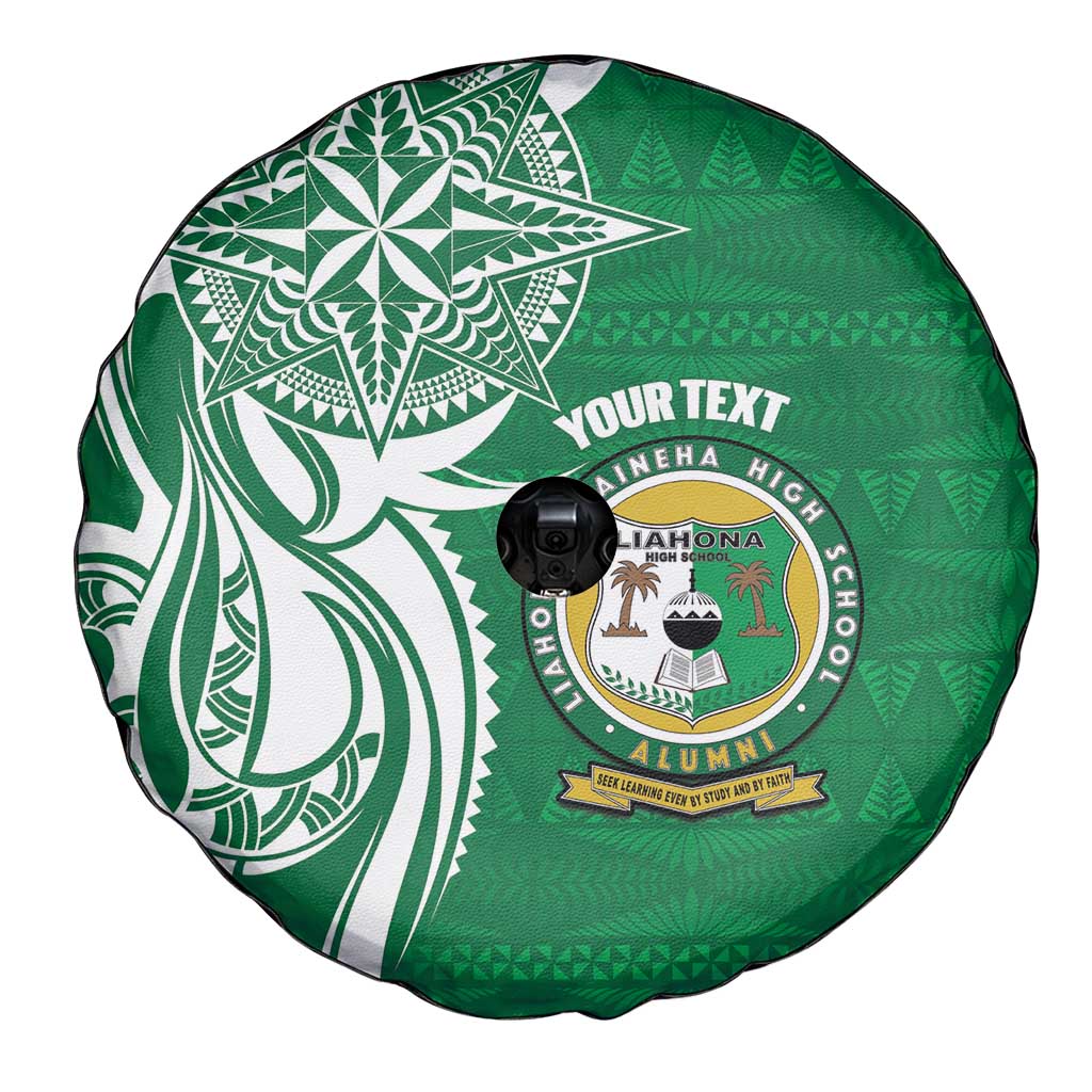 Personalised Liahona - Saineha High School Spare Tire Cover Tongan Ngatu Pattern - Polynesian Pride