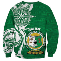 Personalised Liahona - Saineha High School Sweatshirt Tongan Ngatu Pattern LT14 - Polynesian Pride