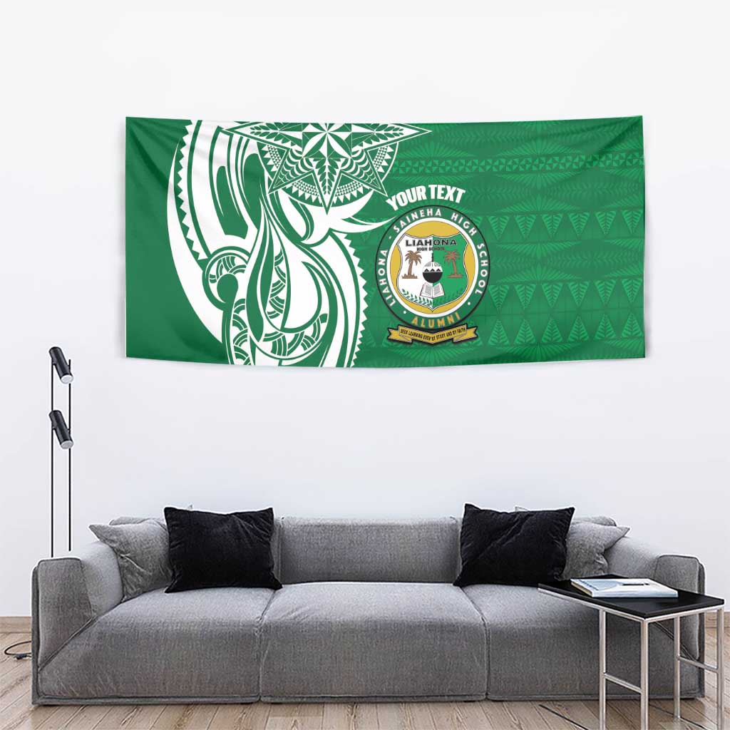 Personalised Liahona - Saineha High School Tapestry Tongan Ngatu Pattern - Polynesian Pride