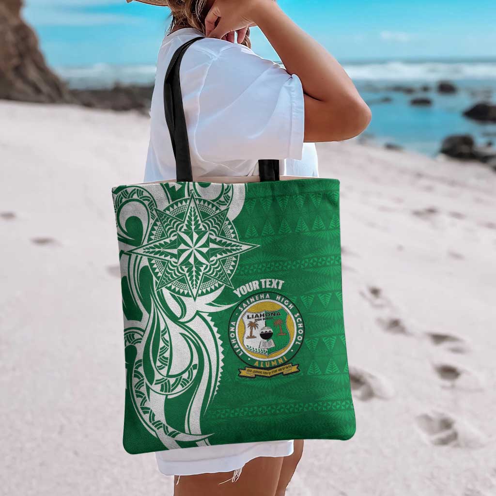 Personalised Liahona - Saineha High School Tote Bag Tongan Ngatu Pattern - Polynesian Pride