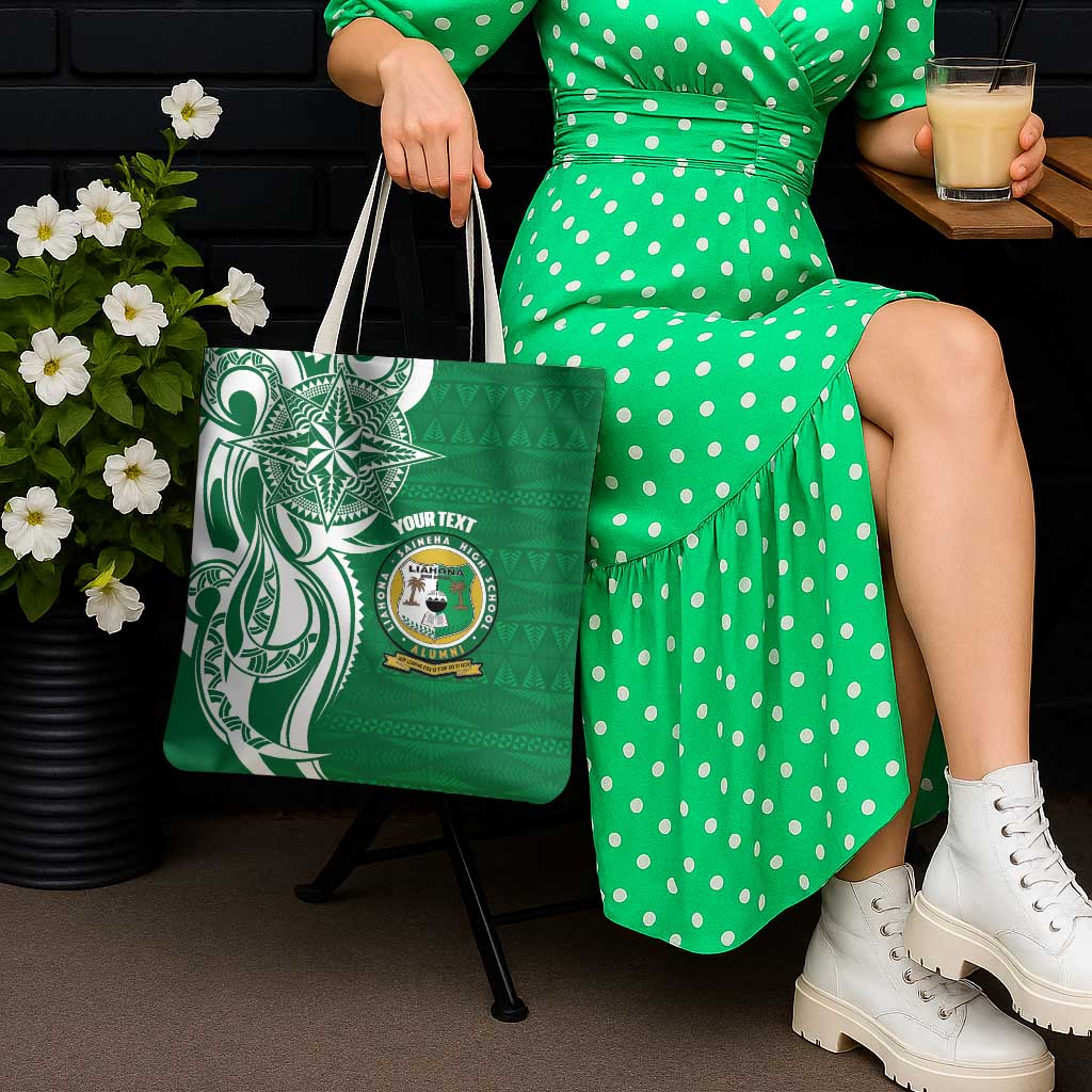 Personalised Liahona - Saineha High School Tote Bag Tongan Ngatu Pattern - Polynesian Pride