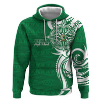 Personalised Liahona - Saineha High School Zip Hoodie Tongan Ngatu Pattern - Polynesian Pride