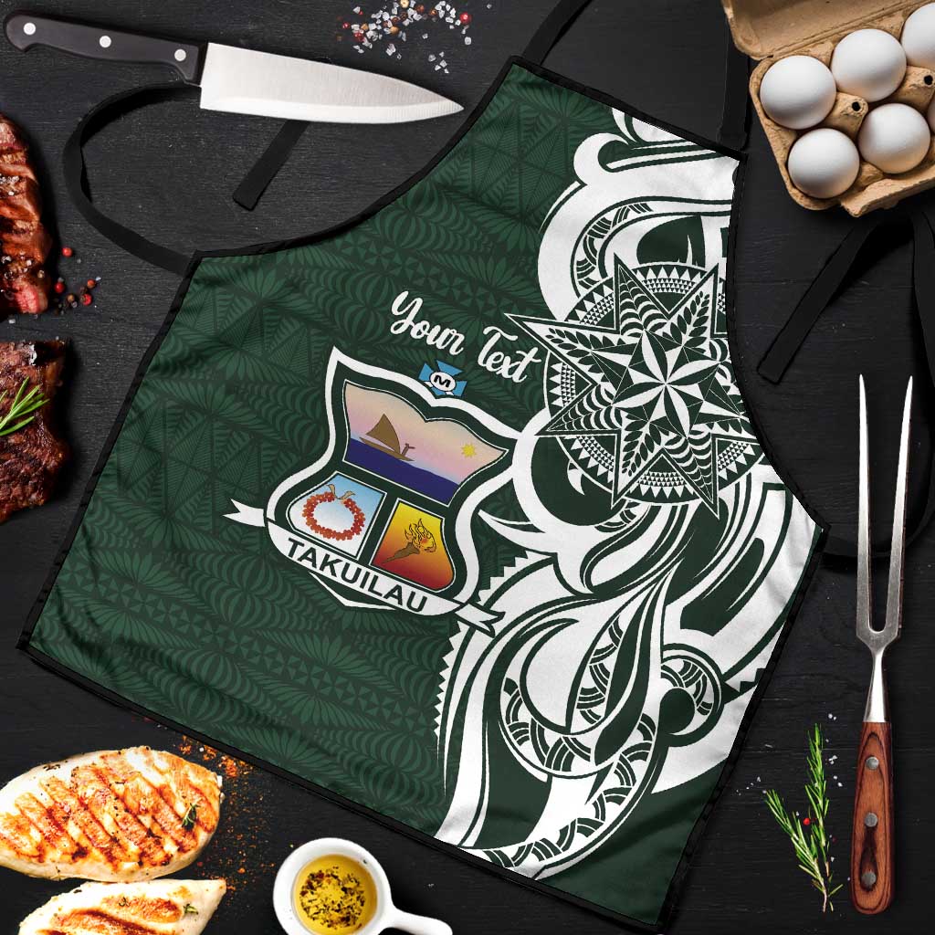 Personalised Tonga Takuilau College Apron Est 1975 Tongan Ngatu Pattern - Polynesian Pride