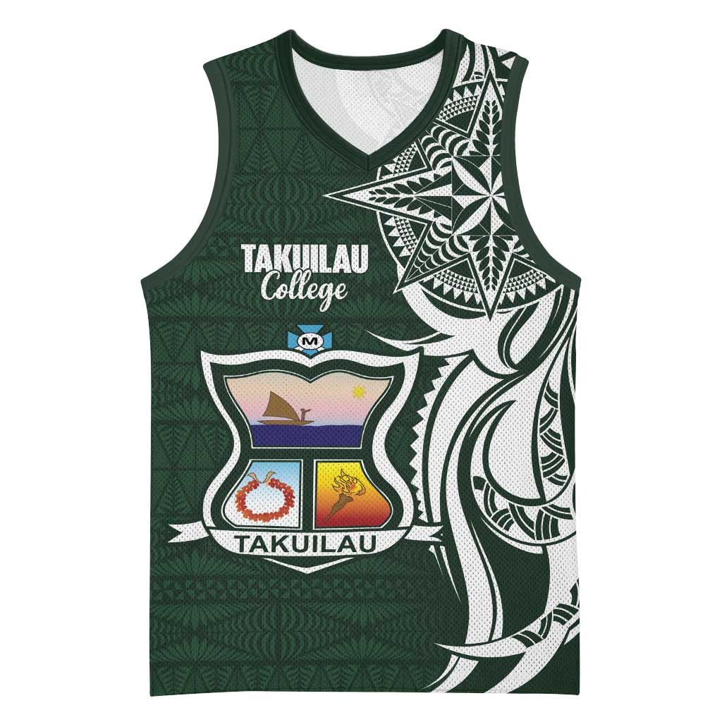 Personalised Tonga Takuilau College Basketball Jersey Est 1975 Tongan Ngatu Pattern - Polynesian Pride