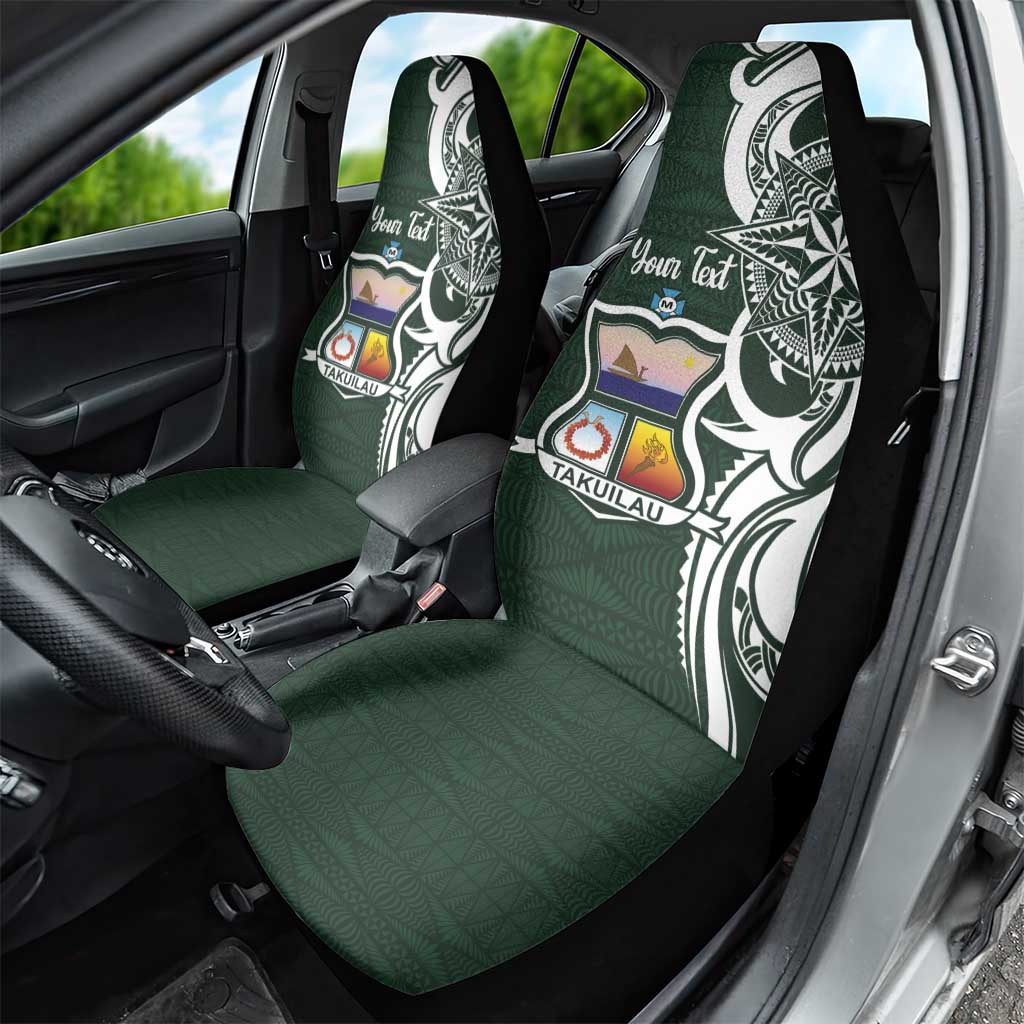 Personalised Tonga Takuilau College Car Seat Cover Est 1975 Tongan Ngatu Pattern - Polynesian Pride