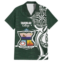 Personalised Tonga Takuilau College Family Matching Off The Shoulder Long Sleeve Dress and Hawaiian Shirt Est 1975 Tongan Ngatu Pattern - Polynesian Pride