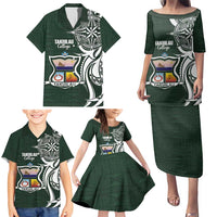 Personalised Tonga Takuilau College Family Matching Puletasi and Hawaiian Shirt Est 1975 Tongan Ngatu Pattern - Polynesian Pride