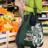 Personalised Tonga Takuilau College Grocery Bag Est 1975 Tongan Ngatu Pattern - Polynesian Pride