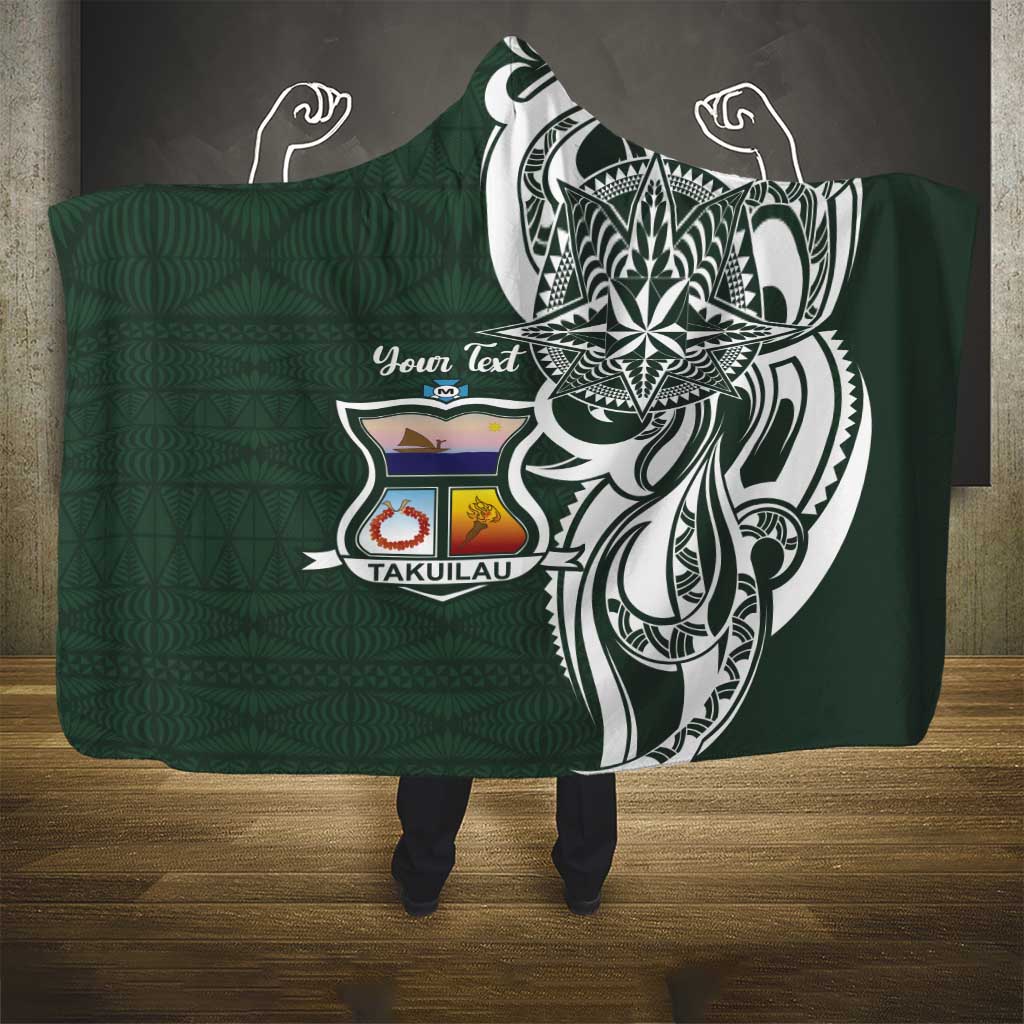 Personalised Tonga Takuilau College Hooded Blanket Est 1975 Tongan Ngatu Pattern - Polynesian Pride