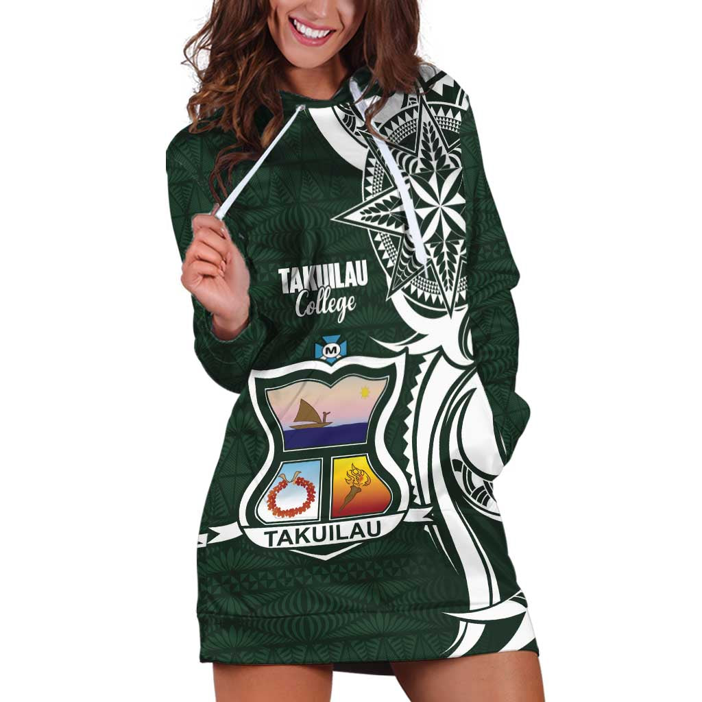 Personalised Tonga Takuilau College Hoodie Dress Est 1975 Tongan Ngatu Pattern - Polynesian Pride