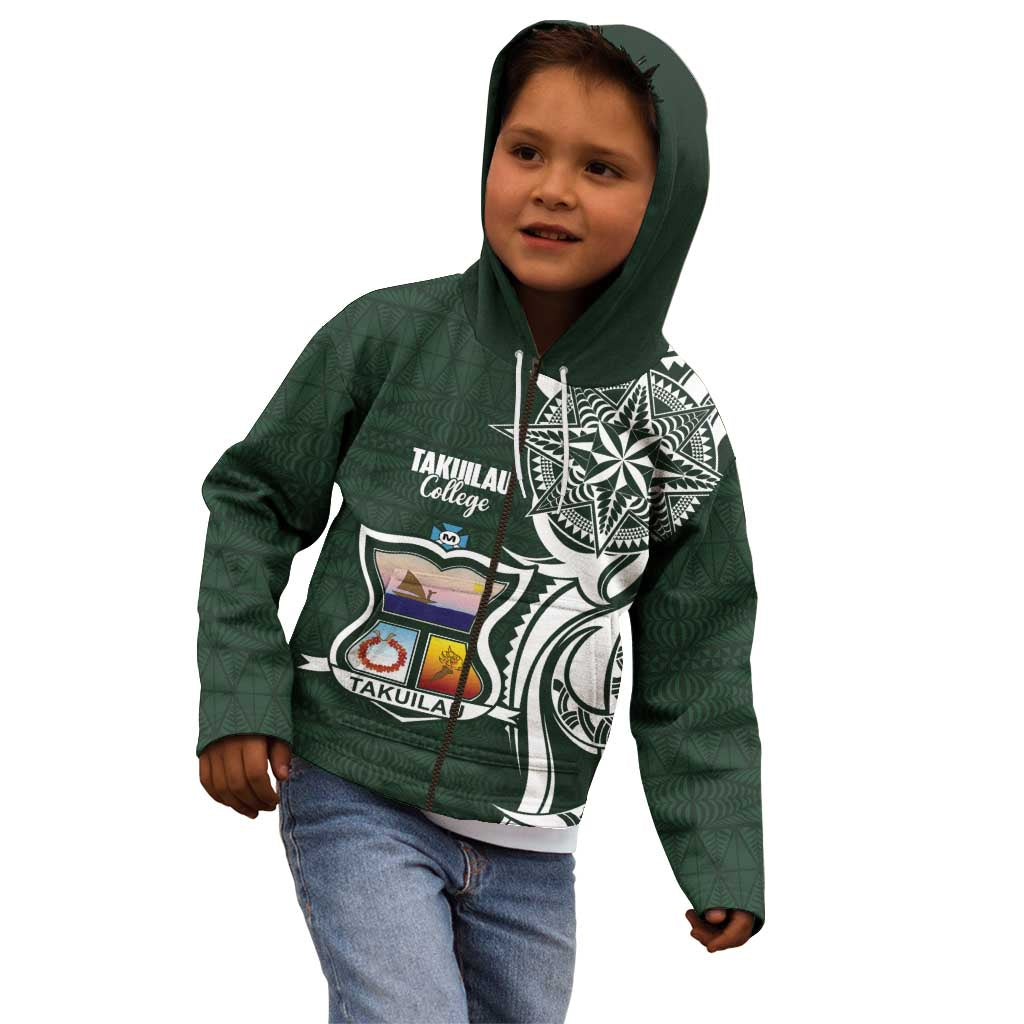 Personalised Tonga Takuilau College Kid Hoodie Est 1975 Tongan Ngatu Pattern - Polynesian Pride