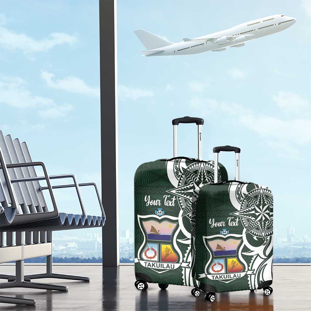 Personalised Tonga Takuilau College Luggage Cover Est 1975 Tongan Ngatu Pattern - Polynesian Pride