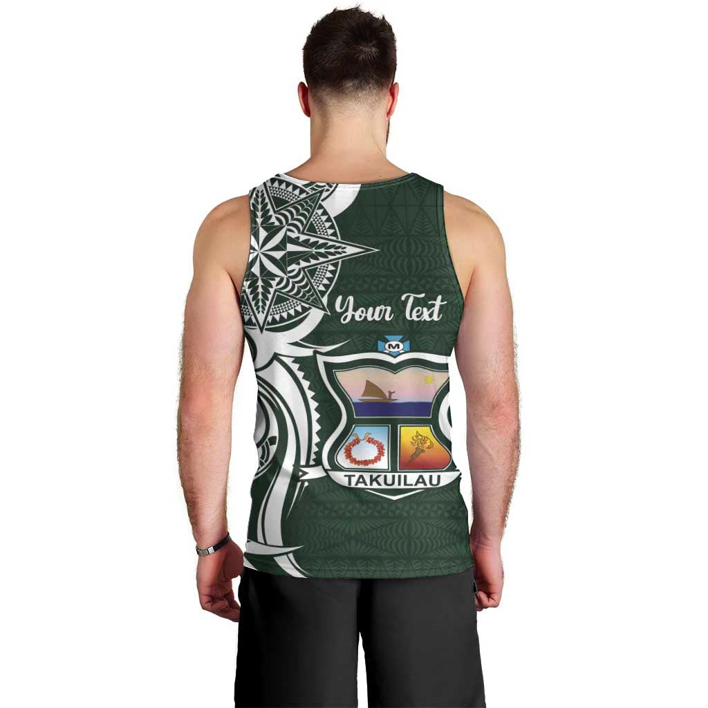 Personalised Tonga Takuilau College Men Tank Top Est 1975 Tongan Ngatu Pattern - Polynesian Pride