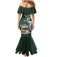 Personalised Tonga Takuilau College Mermaid Dress Est 1975 Tongan Ngatu Pattern - Polynesian Pride
