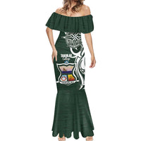 Personalised Tonga Takuilau College Mermaid Dress Est 1975 Tongan Ngatu Pattern - Polynesian Pride