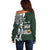 Personalised Tonga Takuilau College Off Shoulder Sweater Est 1975 Tongan Ngatu Pattern - Polynesian Pride