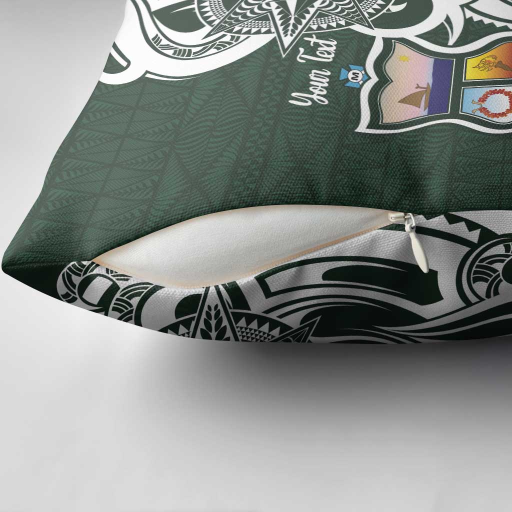 Personalised Tonga Takuilau College Pillow Cover Est 1975 Tongan Ngatu Pattern - Polynesian Pride