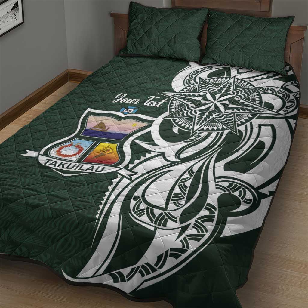 Personalised Tonga Takuilau College Quilt Bed Set Est 1975 Tongan Ngatu Pattern - Polynesian Pride