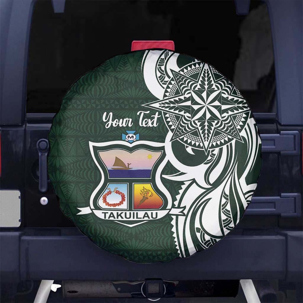 Personalised Tonga Takuilau College Spare Tire Cover Est 1975 Tongan Ngatu Pattern - Polynesian Pride