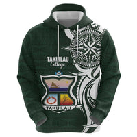 Personalised Tonga Takuilau College Zip Hoodie Est 1975 Tongan Ngatu Pattern LT14 - Polynesian Pride