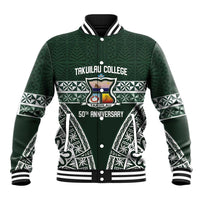 Personalised Tonga Takuilau College Baseball Jacket 50th Anniversary Ngatu Kupesi - Polynesian Pride