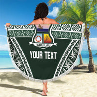 Personalised Tonga Takuilau College Beach Blanket 50th Anniversary Ngatu Kupesi - Polynesian Pride