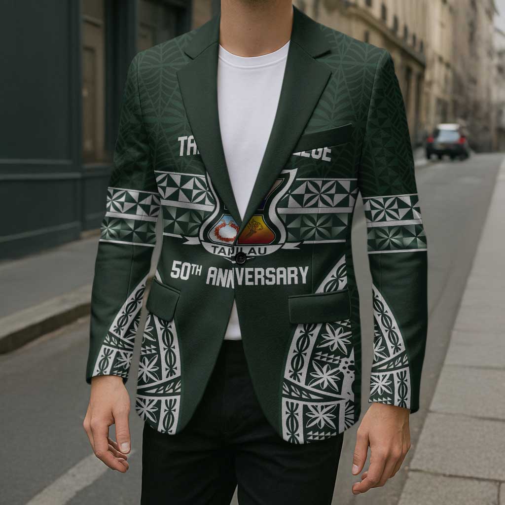 Personalised Tonga Takuilau College Blazer 50th Anniversary Ngatu Kupesi - Polynesian Pride
