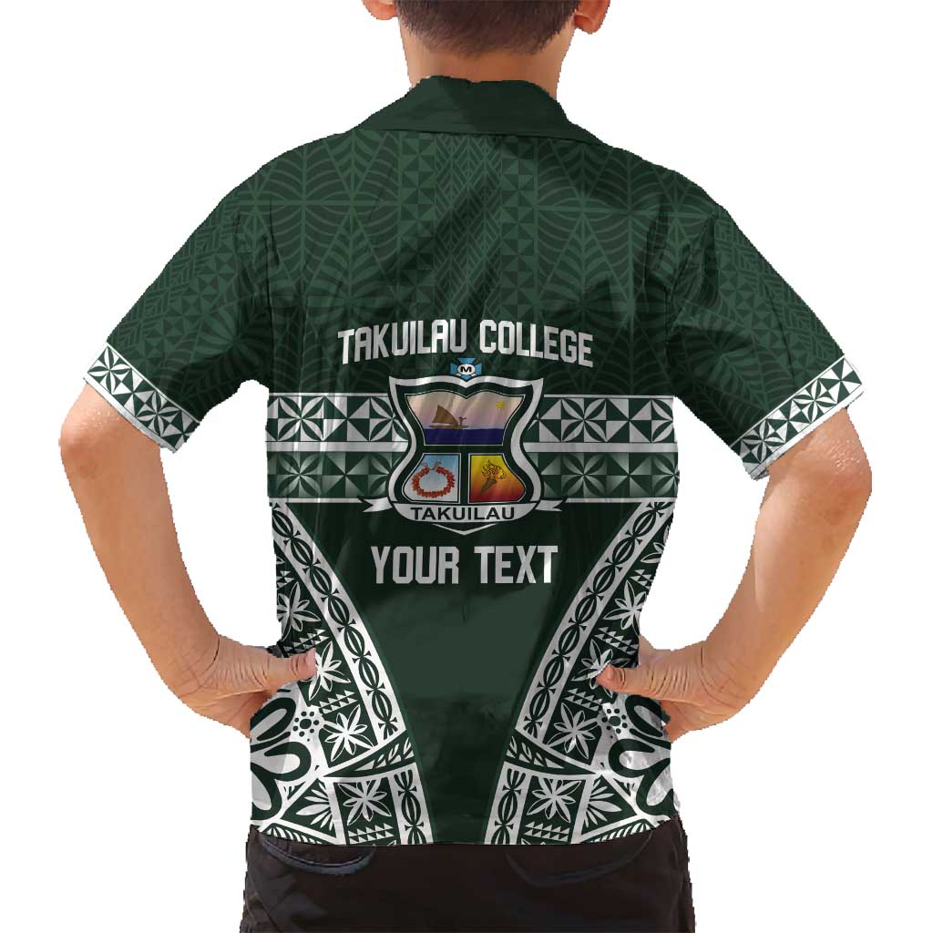 Personalised Tonga Takuilau College Family Matching Puletasi and Hawaiian Shirt 50th Anniversary Ngatu Kupesi - Polynesian Pride