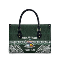 Personalised Tonga Takuilau College Leather Bag 50th Anniversary Ngatu Kupesi - Polynesian Pride