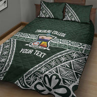 Personalised Tonga Takuilau College Quilt Bed Set 50th Anniversary Ngatu Kupesi - Polynesian Pride