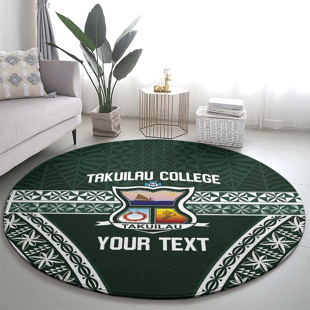 Personalised Tonga Takuilau College Round Carpet 50th Anniversary Ngatu Kupesi - Polynesian Pride