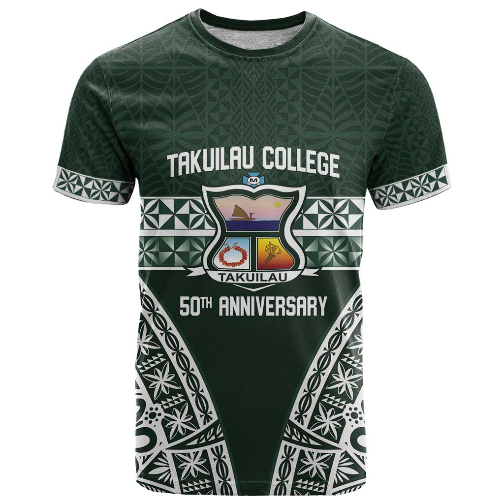 Personalised Tonga Takuilau College T Shirt 50th Anniversary Ngatu Kupesi - Polynesian Pride
