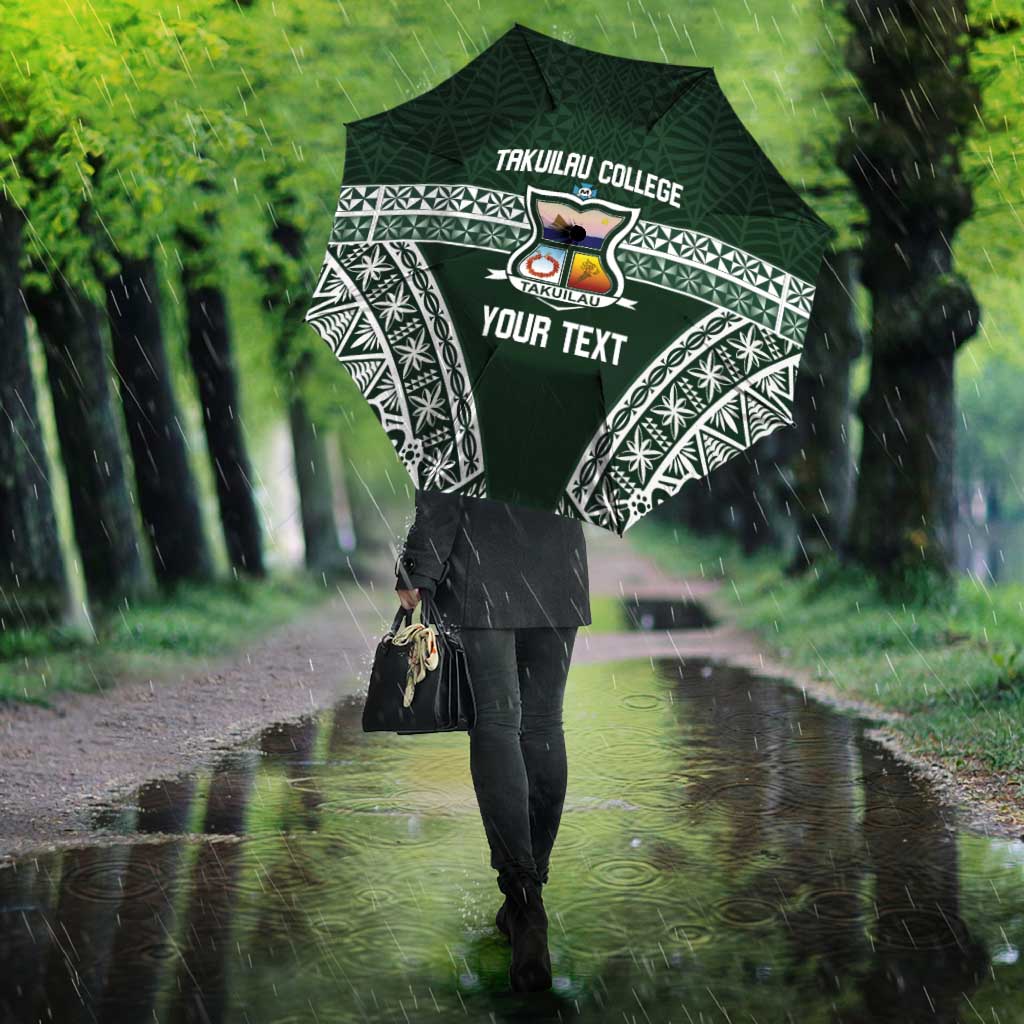 Personalised Tonga Takuilau College Umbrella 50th Anniversary Ngatu Kupesi - Polynesian Pride