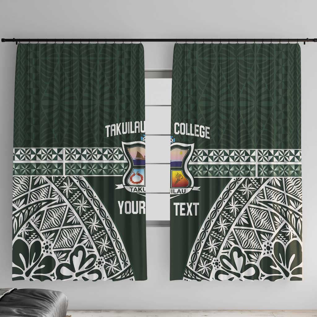 Personalised Tonga Takuilau College Window Curtain 50th Anniversary Ngatu Kupesi - Polynesian Pride