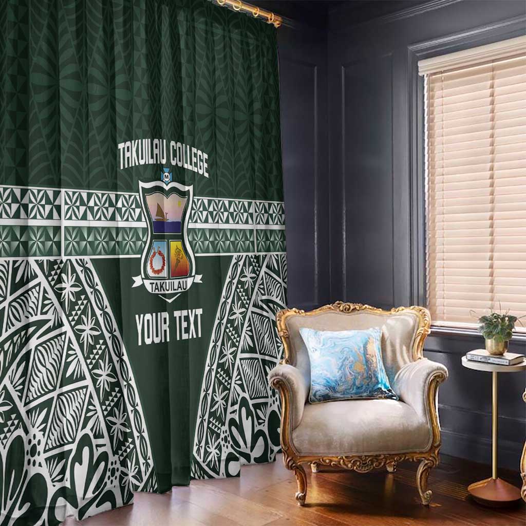 Personalised Tonga Takuilau College Window Curtain 50th Anniversary Ngatu Kupesi - Polynesian Pride