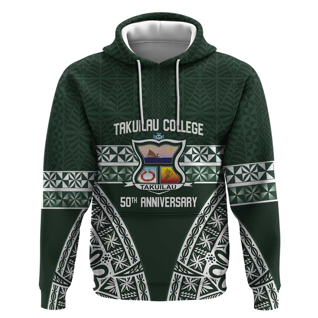 Personalised Tonga Takuilau College Zip Hoodie 50th Anniversary Ngatu Kupesi - Polynesian Pride