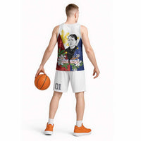 Philippines Rizal Day Basketball Jersey Filipino Sampaguita Grunge Style - Polynesian Pride