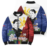 Philippines Rizal Day Bomber Puffer Jacket Filipino Sampaguita Grunge Style - Polynesian Pride