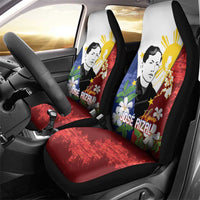 Philippines Rizal Day Car Seat Cover Filipino Sampaguita Grunge Style - Polynesian Pride