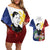 Philippines Rizal Day Couples Matching Off Shoulder Short Dress and Hawaiian Shirt Filipino Sampaguita Grunge Style - Polynesian Pride