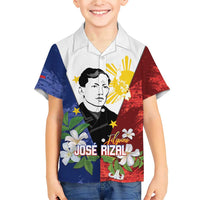 Philippines Rizal Day Family Matching Short Sleeve Bodycon Dress and Hawaiian Shirt Filipino Sampaguita Grunge Style - Polynesian Pride