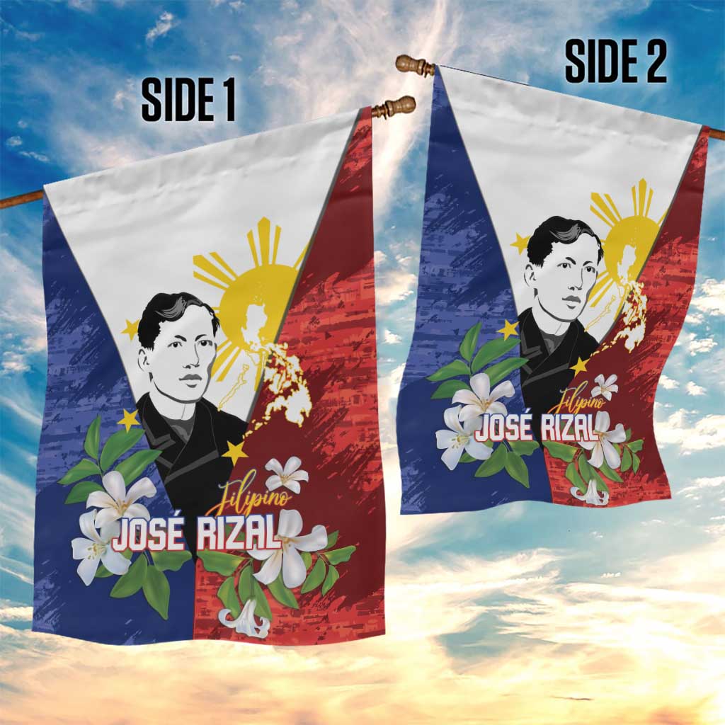 Philippines Rizal Day Garden Flag Filipino Sampaguita Grunge Style - Polynesian Pride