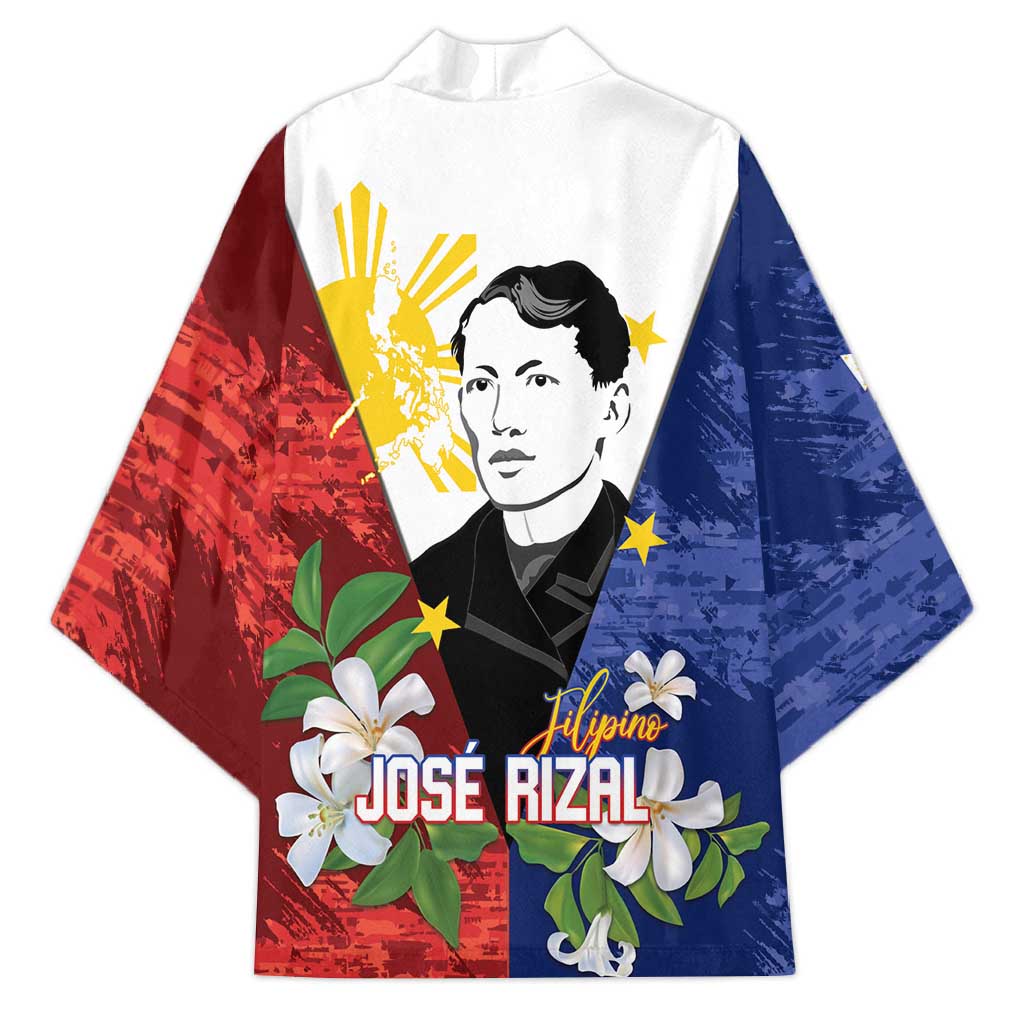 Philippines Rizal Day Kimono Filipino Sampaguita Grunge Style - Polynesian Pride